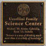 Sign at the new Uccellini Family Science Center at Saint Gregory's School