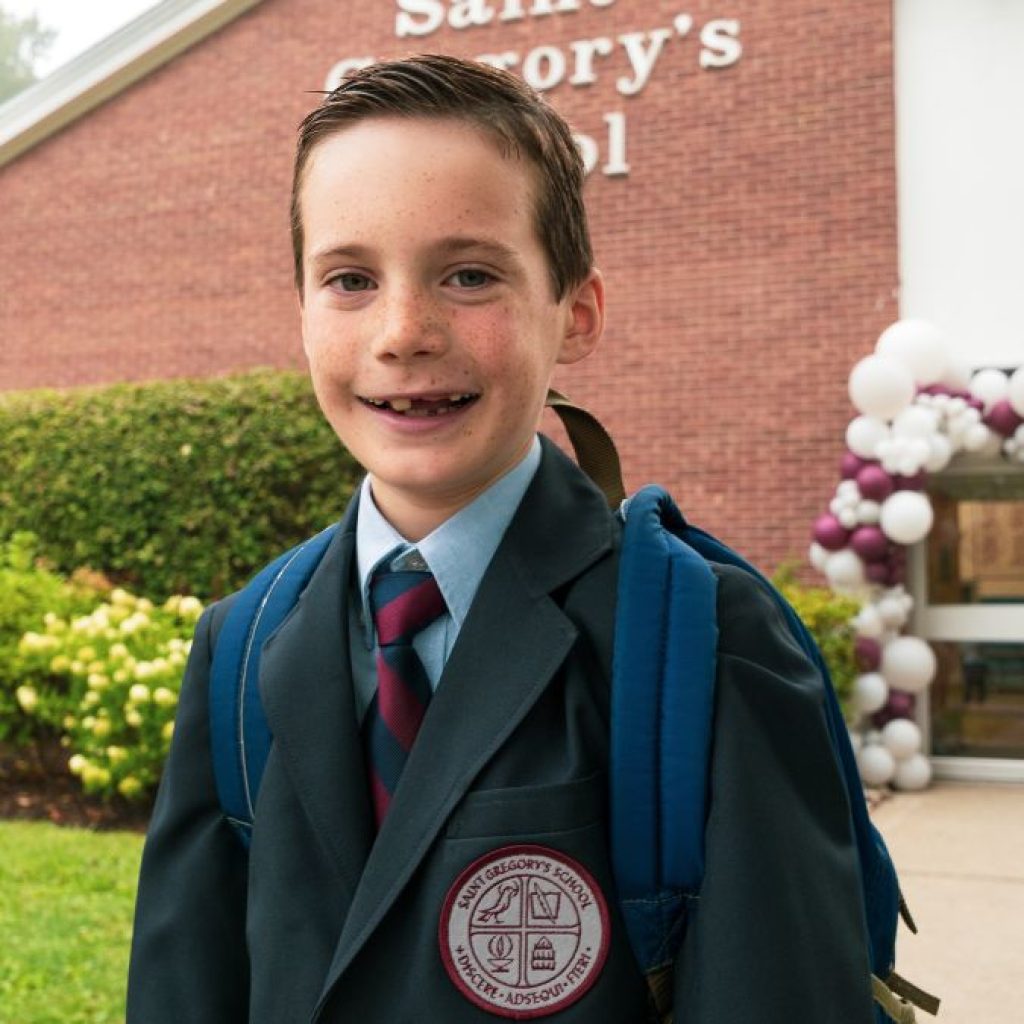 6th Grader Nicholas enjoys the small class sizes at Saint Gregory's School and that he gets more attention this way.