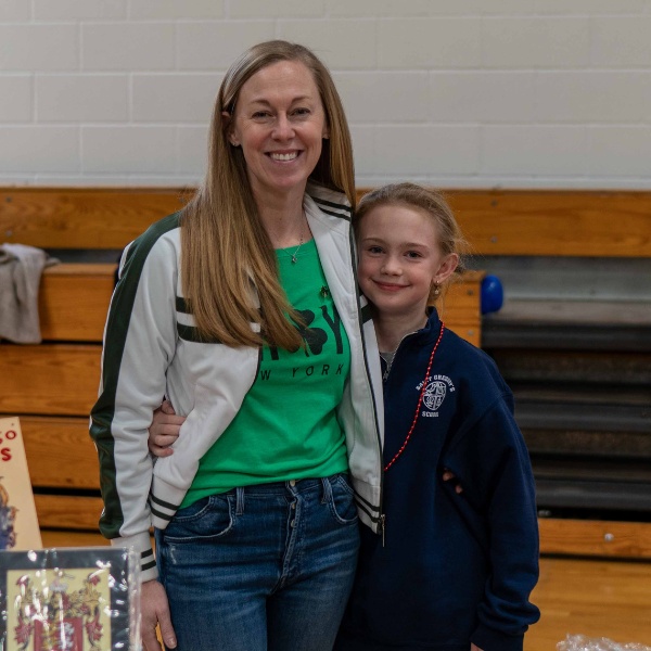 Private school student Eloise set up a table representing Ireland at the SGS Multi-Cultural Fair