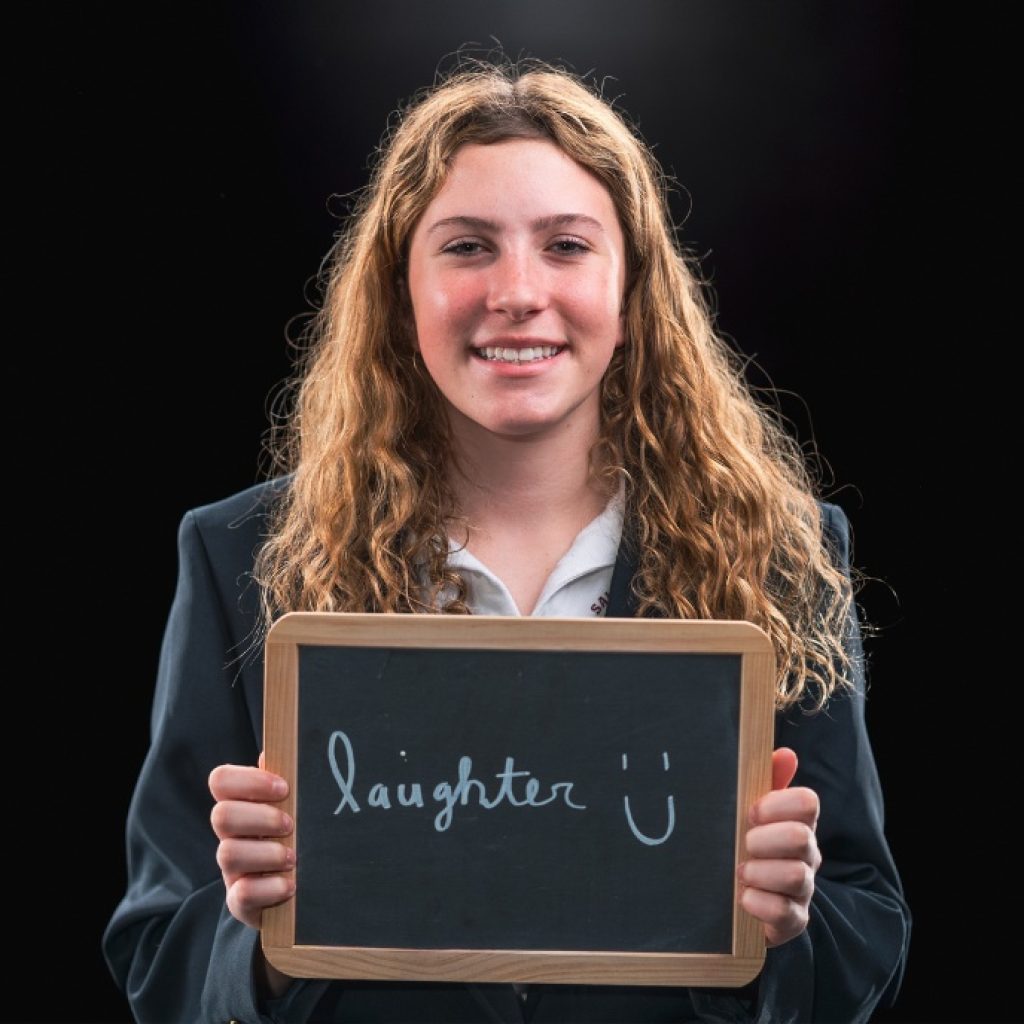 private school 8th grader Nora's favorite thing about Saint Gregory's School is laughter