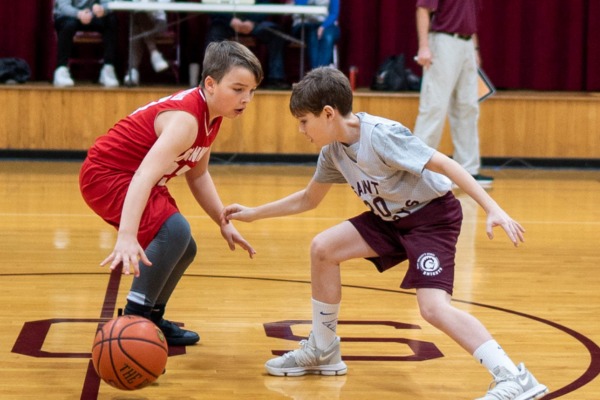 SGS Upper School Basketball in the school gym in Albany NY