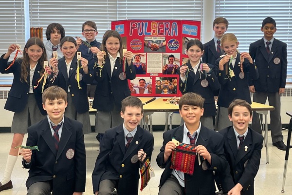 Saint Gregory's 5th graders completed the Pulsera Project