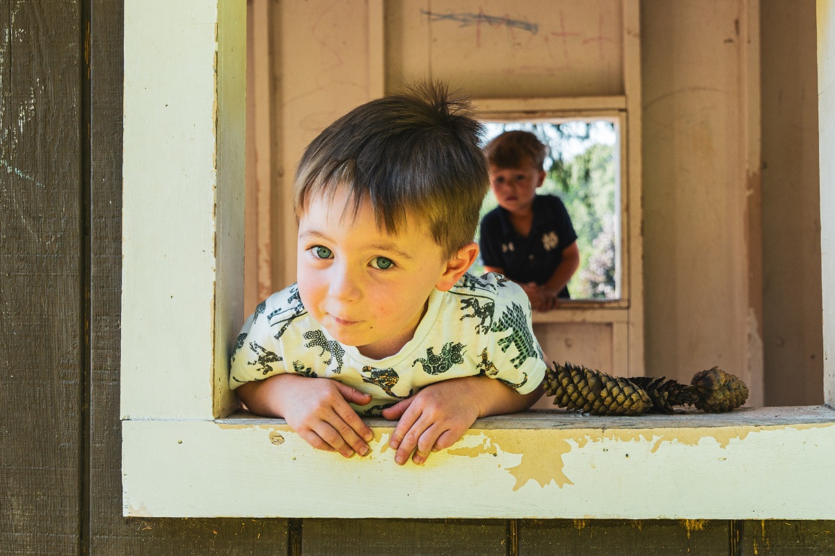 Pre-Kindergarten student playing in the Saint Gregory's Tree House