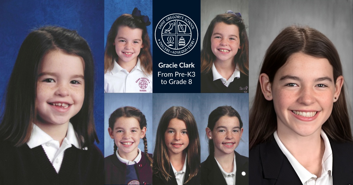 Photos of Gracie Clark through the years at Saint Gregory's School in Albany, NY