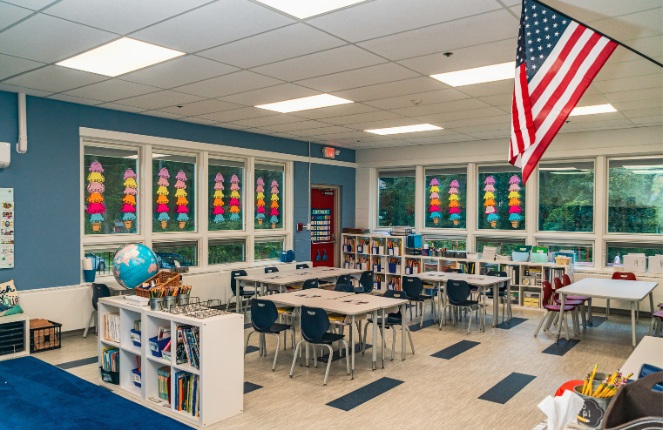 Recently renovated Lower School classroom at Saint Gregory's School in Loudonville, NY