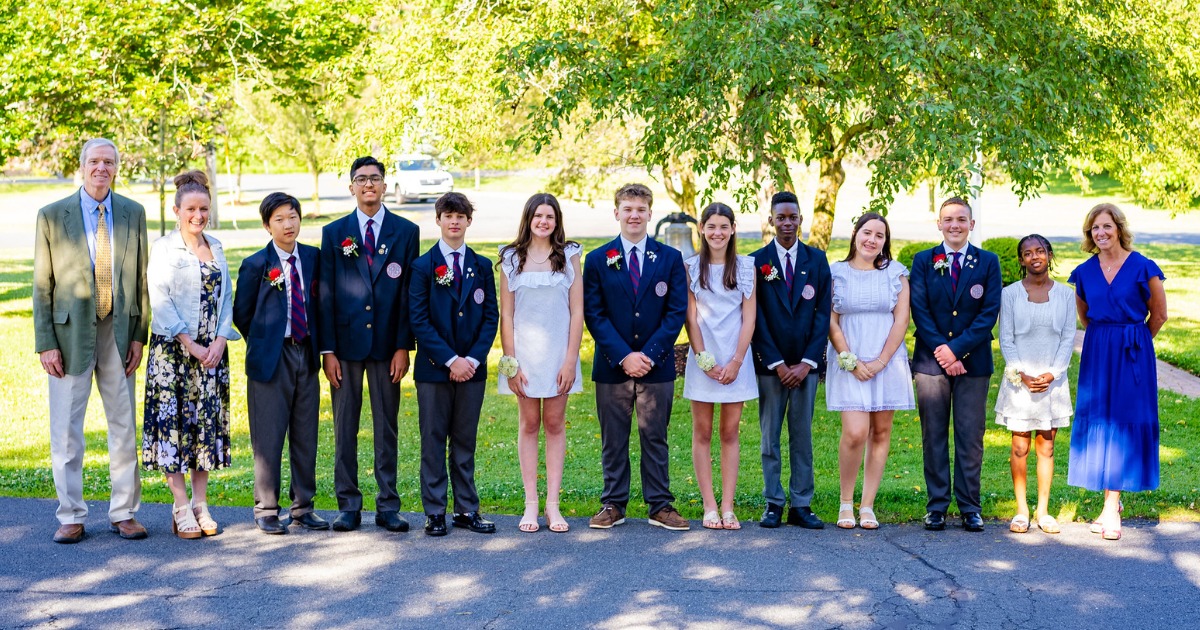 Saint Gregory's School 8th graders at the 2024 graduation