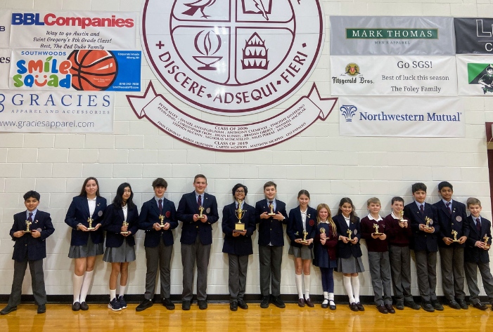 Participants of the Saint Gregory's School Spelling Bee