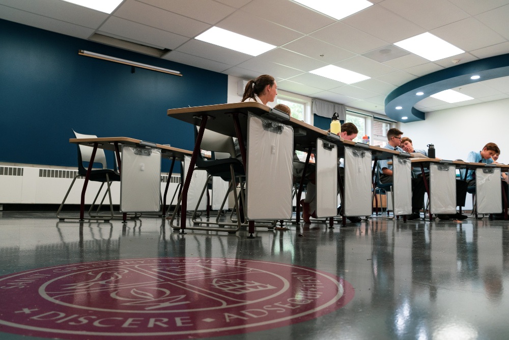 The renovated Uccellini Science Center at Saint Gregory's School