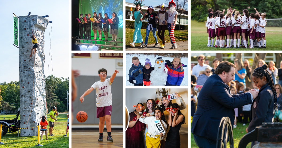 A collage of highlights of the first part of the Saint Gregory's School 2024-25 school year